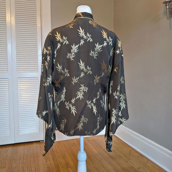 Vintage 90s Sue Wong Silk Blend Kimono Top, Whimsigoth Fairycore, Size Medium - Picture 5 of 8